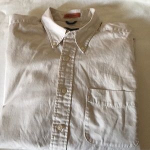 Dockers Stain Defender Button-Down Long Sleeve Shirt 100% Cotton Size M